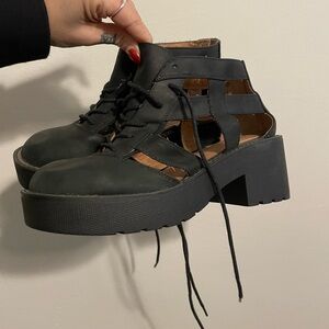 Jefferey Campbell cut out booties vintage